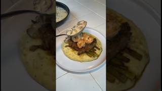 Surf and turf recipe on my IG🦐🥩 surfandturf cooking cookingvideo cookingchannel viralshort [upl. by Willumsen]