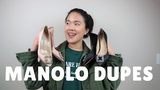 LUXURY DUPES  MANOLO BLAHNIK HANGISI HEELS [upl. by Yrrak]