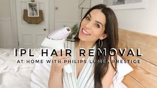 IPL Hair Removal at Home  Review of New Philips Lumea Prestige  AD [upl. by Trini]