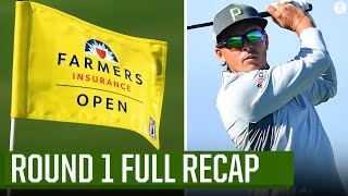 2022 Farmers Insurance Open Rickie Fowler near top of leaderboard Round 1 Recap  CBS Sports HQ [upl. by Nnylram798]