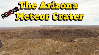 Flying Over Impact Drone View of Arizonas Meteor Crater [upl. by Silloc]