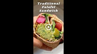 Make an easy homemade falafel wrap 🤩 [upl. by Idnahk]