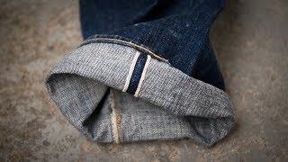 How To CUFF your RAW SELVEDGE DENIM JEANS [upl. by Kucik]