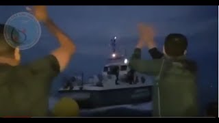 Greek Coast Guard caught on video illegally handing over refugees to the Turks [upl. by Daria625]