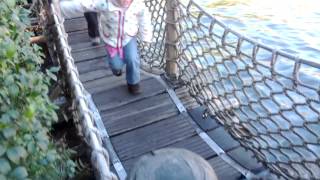 Crossing the barrelbridge on Tom Sawyer Island [upl. by Luhey]