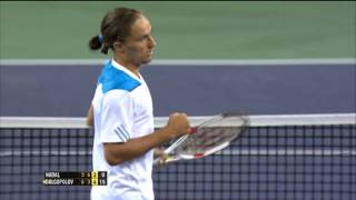 Dolgopolov Hits Hot Shot Past Nadal [upl. by Orlov845]