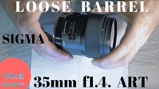 Sigma 35mm f14 Repair  Loose Barrel  Easy Fix of Sigma art lens 4K [upl. by Enrak485]