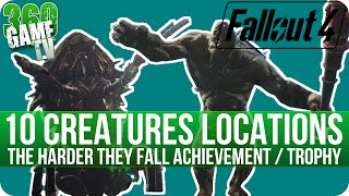 Fallout 4  10 Giant Creature BehemothMirelurk Queen Locations  The Harder They Fall Achievement [upl. by Jessee]