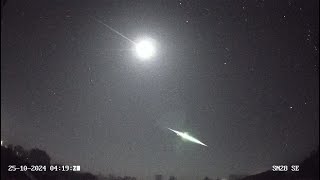 Meteorite fall near Mława in Poland  25102024 41902 CEST [upl. by Hesta]