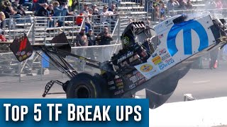 Top 5 Top Fuel break ups [upl. by Salvay136]