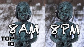 Top 10 Scary Statues Caught Moving  Part 3 [upl. by Assennav]