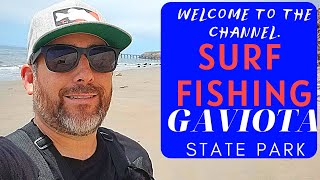 Surf Fishing Gaviota State Beach For Halibut [upl. by Grigson550]