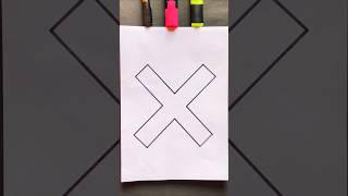 X letter with Nion colours 💚♥️trending trendingshorts viralvideo viralshorts paintingsketchart [upl. by Fante479]