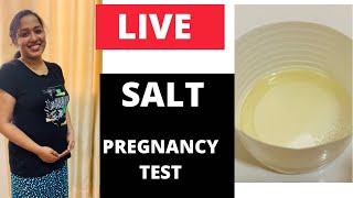 Live100Salt pregnancy test at Home  Salt test Accurate or Not [upl. by Htebilil954]