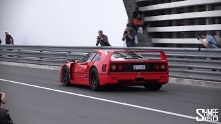 Ferrari F40 in Monaco  Even a Burnout for the Crowd [upl. by Banks]