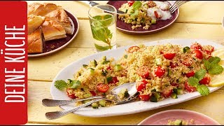 Bulgur Salat mit Tomaten und Gurken 🍅🥒  REWE Deine Küche [upl. by Cardwell]