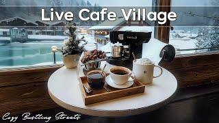 Live Cafe Village  Immerse Cozy Bustling amp Sweet Jazz on Streets in this Winter Holidays 🪔❄️ [upl. by Matazzoni]