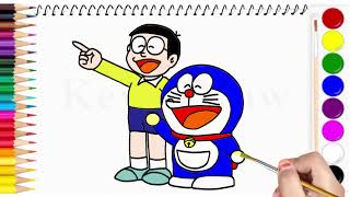 How to draw a Doraemon and Nobita [upl. by Sitruk392]