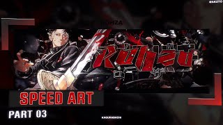 Rohza Kagurabachi Anime Header Speed Art Tutorial I Akito [upl. by Aneris]