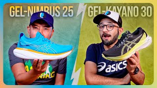 ASICS GELNIMBUS 25 ou GELKAYANO 30  Comparativo PingPong [upl. by Zetrok]