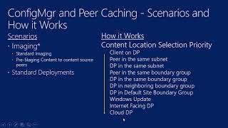 ConfigMgr Current Branch Caching Understanding the Options Part I Peer Caching [upl. by Zetnas]