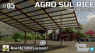 New FACTORIES in Farm   05 AGRO SUL RICE  Brazil  FS22  PlayStation 5 [upl. by Heng336]