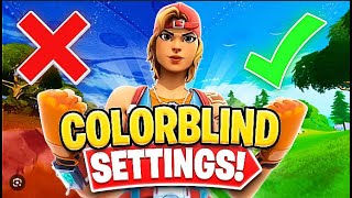 THE BEST FORTNITE COLORBLIND SETTINGS TO SEE THROUGH STORM AND MAKE THE COLORS ON YOUR GAME POP [upl. by Hgiel]