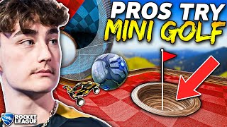 Pros Try Rocket League MINIGOLF [upl. by Einoj]