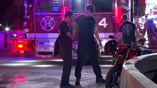 A Motorcyclist Crashes Near Downtown Dallas After Loosing Control [upl. by Nodgnal]