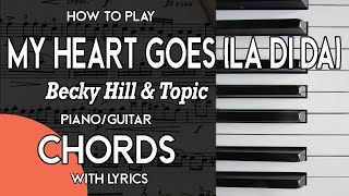 My Heart Goes La Di Da  Becky Hill amp Topic Chords PianoGuitar [upl. by Katya]