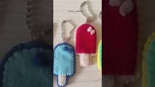 Ganci flanel keychain ganci flanel feltdiy diy art handmade cute mainananak [upl. by Eeryk]