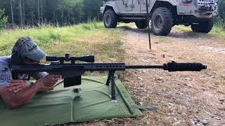 Barrett M107 A1 with suppressor and QDL [upl. by Haelat782]