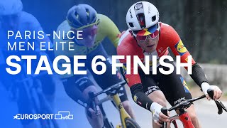 HARDFOUGHT WIN 💪  Stage 6 Finish ParisNice 2024  Eurosport Cycling [upl. by Llehcear656]