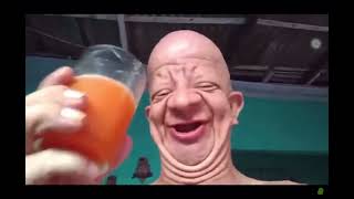 Bald guy drinks orange juice [upl. by Ajoop]