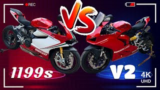 Ducati Panigale V2 vs Ducati Panigale 1199s Is the V2 better [upl. by Peltz]