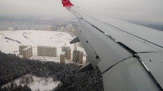 Посадка во Внуково Boeing 737800 Turkish Airlines [upl. by Agnola]