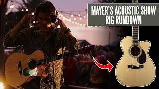 John Mayers Acoustic Born amp Raised Show Rig Rundown  Rise For The River [upl. by Gavan554]