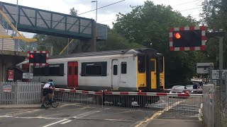 Sawbridgeworth level crossing amp station Hertfordshire [upl. by Enyedy]