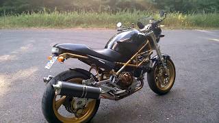 Ducati Monster 900 Sound DryClutch amp Exhaust [upl. by Adalheid995]