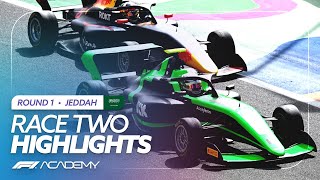 Race Two Highlights  2024 Jeddah  F1 Academy [upl. by Ardeha62]