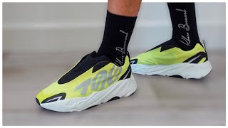 YEEZY 700 MNVN Laceless Phosphor Review  On Feet [upl. by Ainav410]