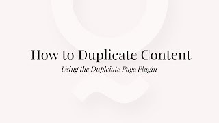 Flothemes  How to use the Duplicate Page Plugin [upl. by Pilif159]