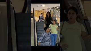 Holding Hands Prank On Escalator Girls shorts funny comedy escalator prank [upl. by Marius]