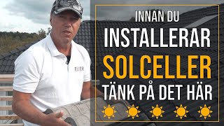 Innan du installerar solceller på taket  Viktiga överväganden och tips  Fixer Göteborg AB [upl. by Maclean695]