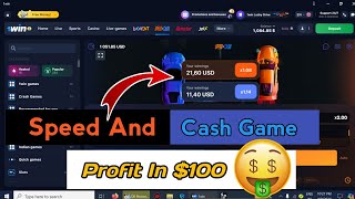 1win Me Speed And Cash Game Kaise Khele  Live 100 Profit  1win Speed And Game Tricks [upl. by Peter]