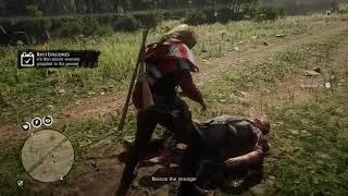 RDR2 Online  NonPlayer enemies grappled to the ground for Daily Challenge [upl. by Anatlus]