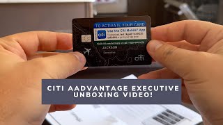 CitiAAdvantage Executive World Elite Mastercard 100000 Point Bonus Unboxing Video [upl. by Ramel]