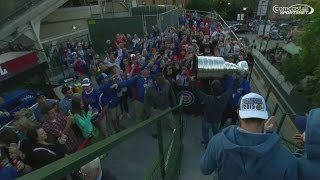 CLECHC The Stanley Cup makes it way around Wrigley [upl. by Durkin477]