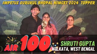 NIMCET 2024 Topper Shruti Gupta AIR  100th  Meet NIMCET 2024 Topper of Impetus Gurukul [upl. by Piwowar358]