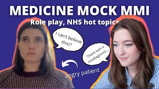 MEDICINE MOCK INTERVIEW PT2  Role play NHS hot topics and more [upl. by Bradway363]